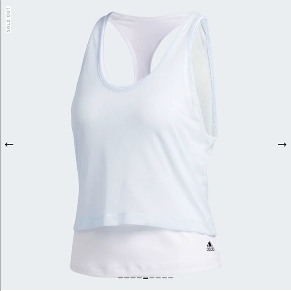 Adidas training tank top with layered design - Picture 4 of 8